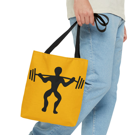 Tote Bag: Weightlifting Yellow