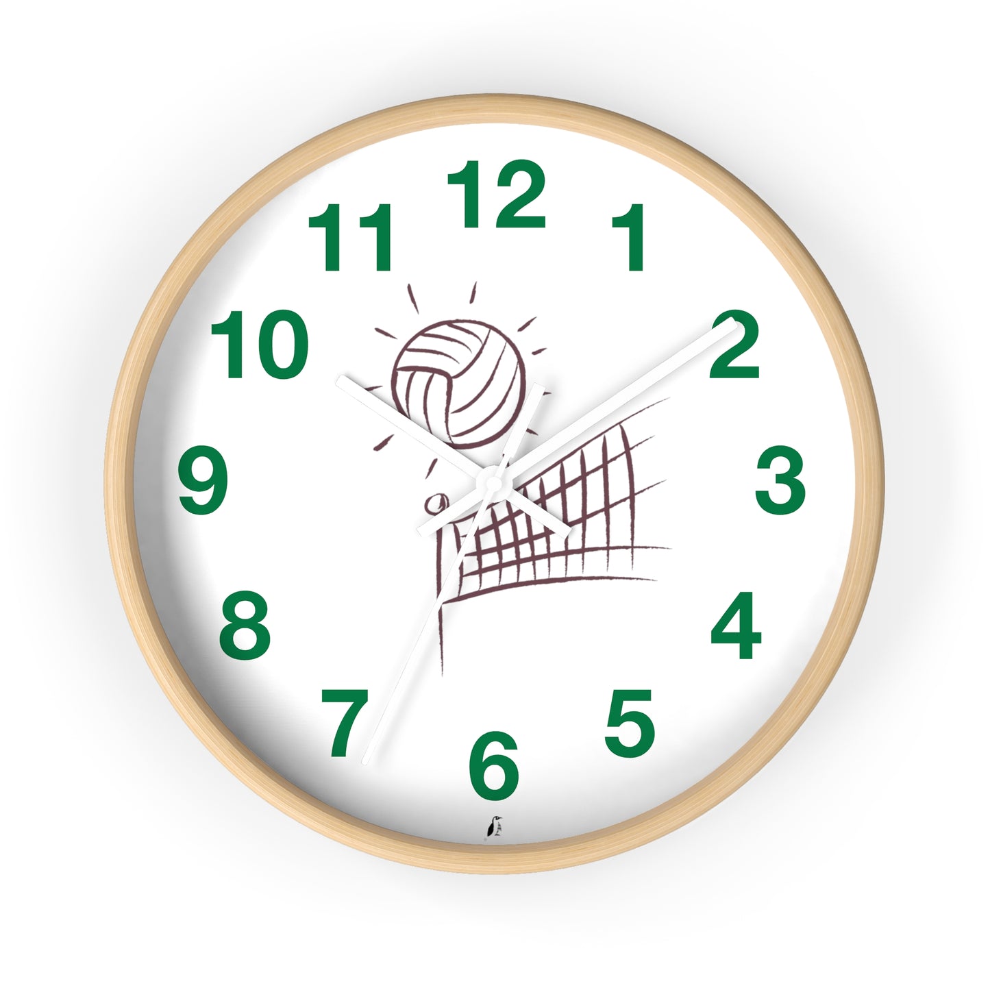 Wall clock: Volleyball Dark Green