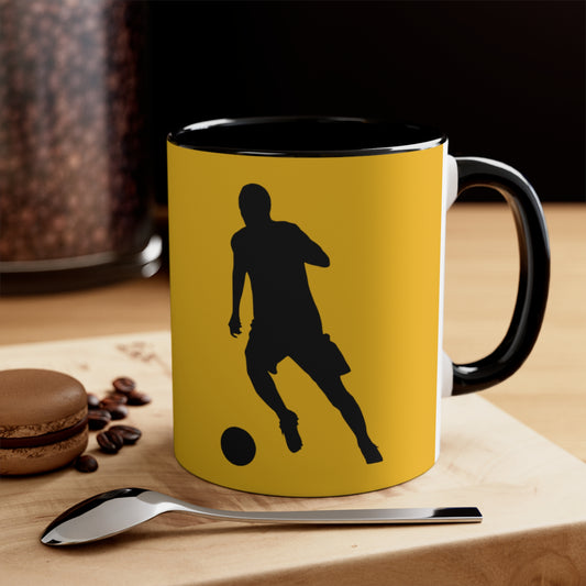 Accent Coffee Mug, 11oz: Soccer Yellow