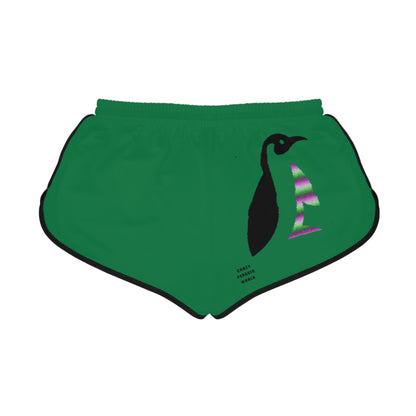 Women's Relaxed Shorts: Lost Remember Honor Dark Green