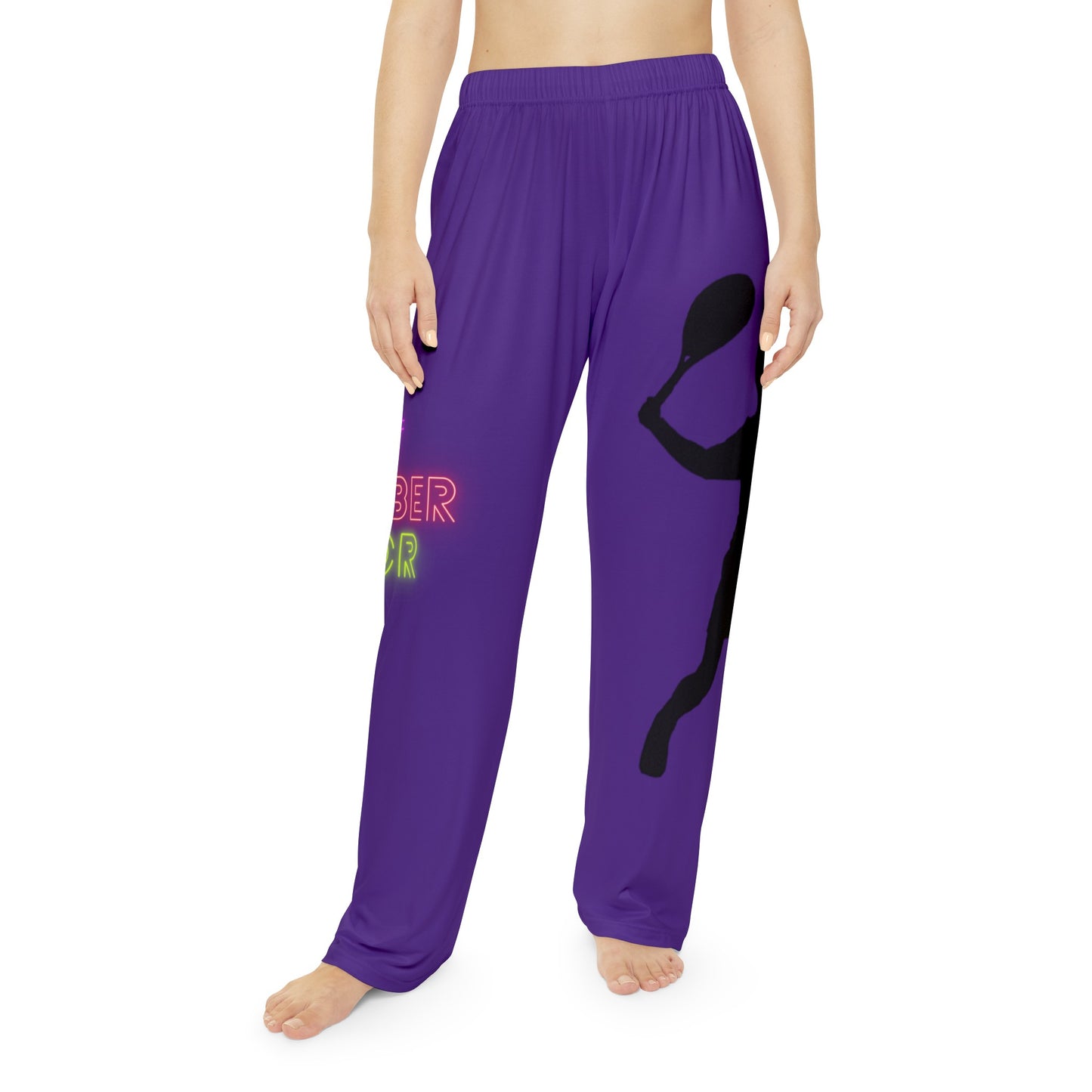 Pambabaeng Pajama Pants: Tennis Purple 