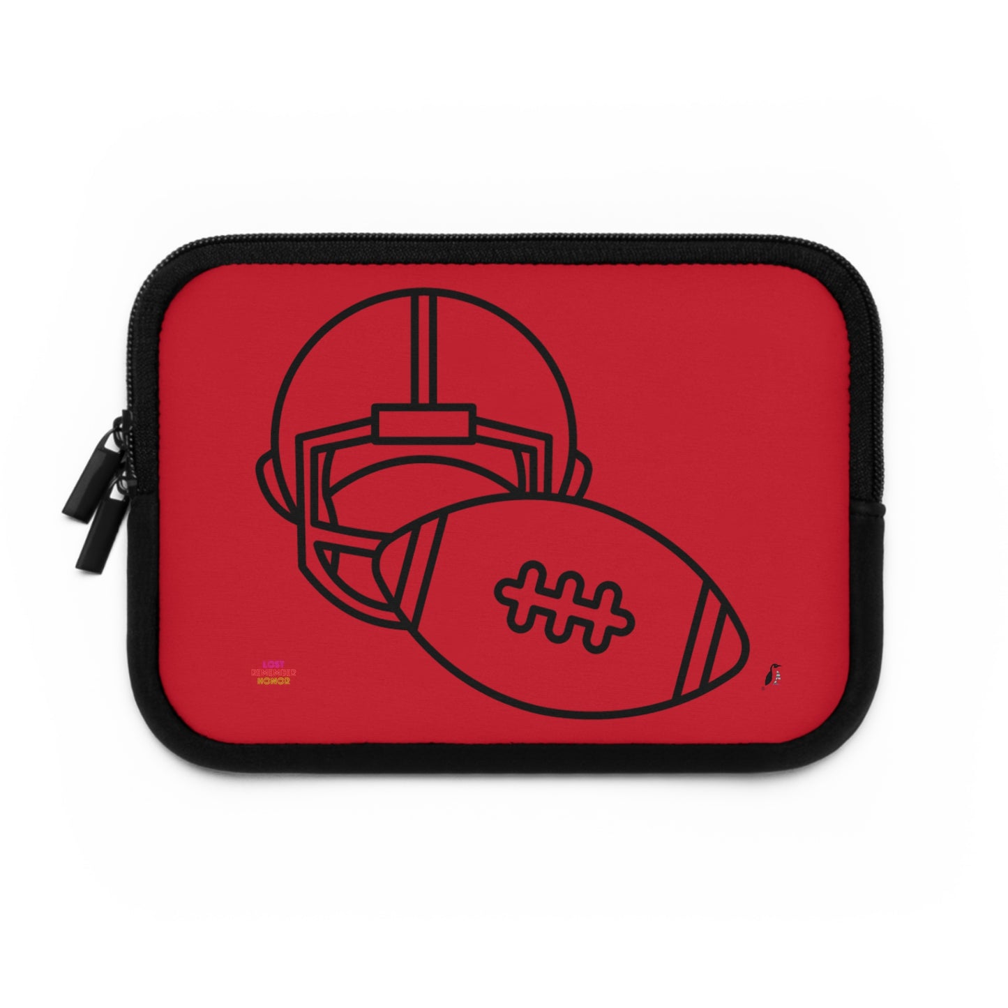 Laptop Sleeve: Football Dark Red