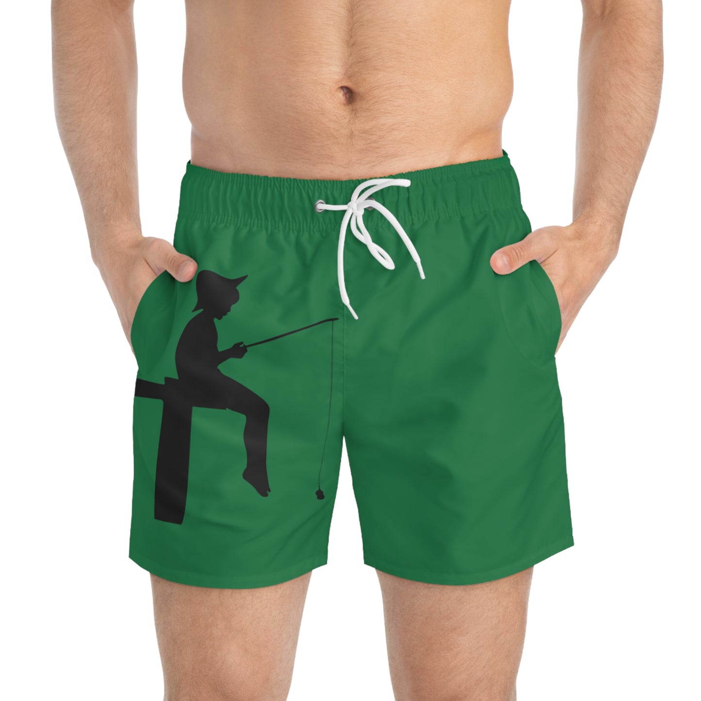 Swim Trunks: Fishing Dark Green