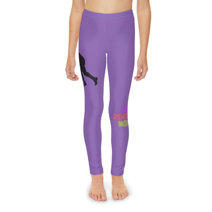 Youth Full-Length Leggings: Hockey Lite Purple