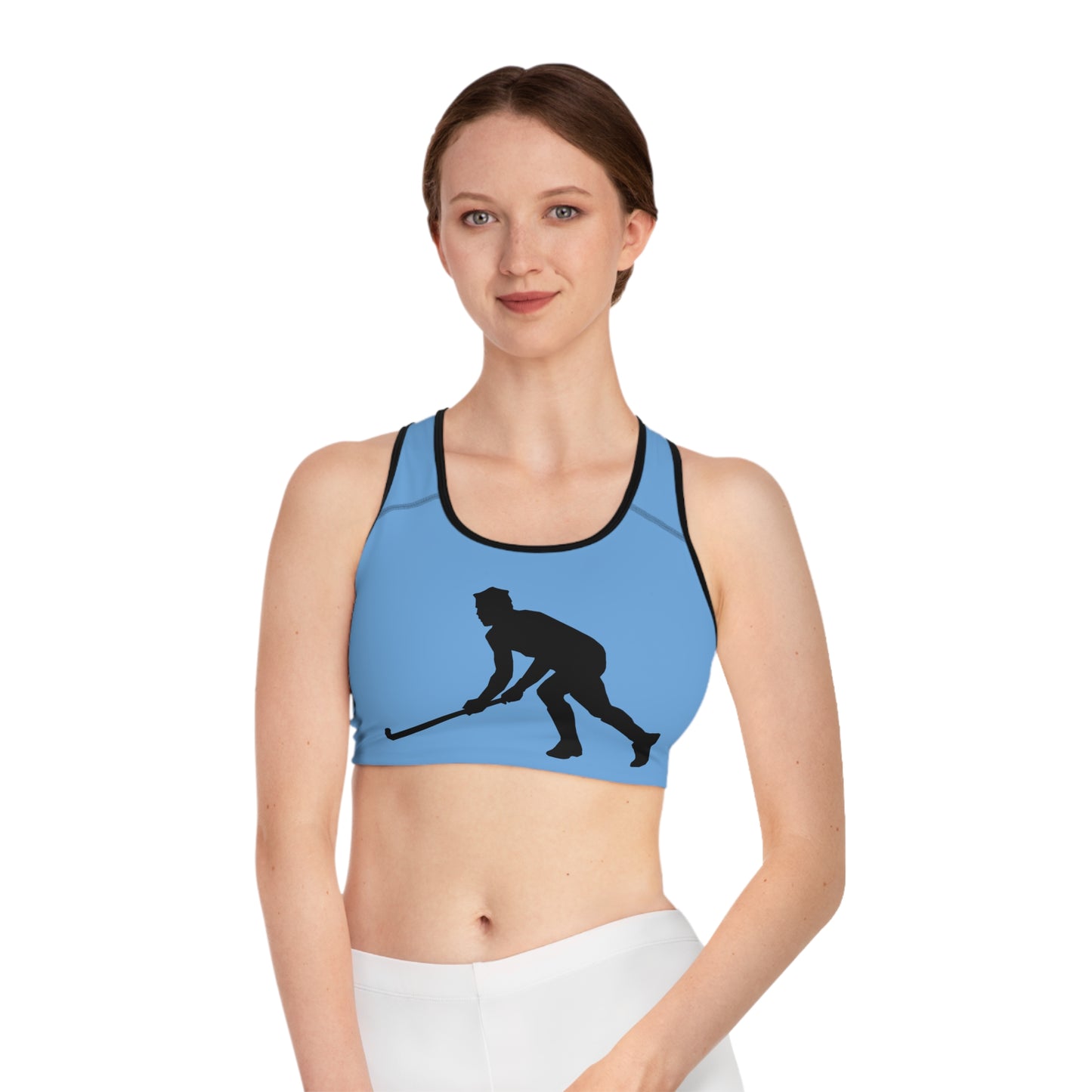 Sports Bra: Hockey Lite Blue