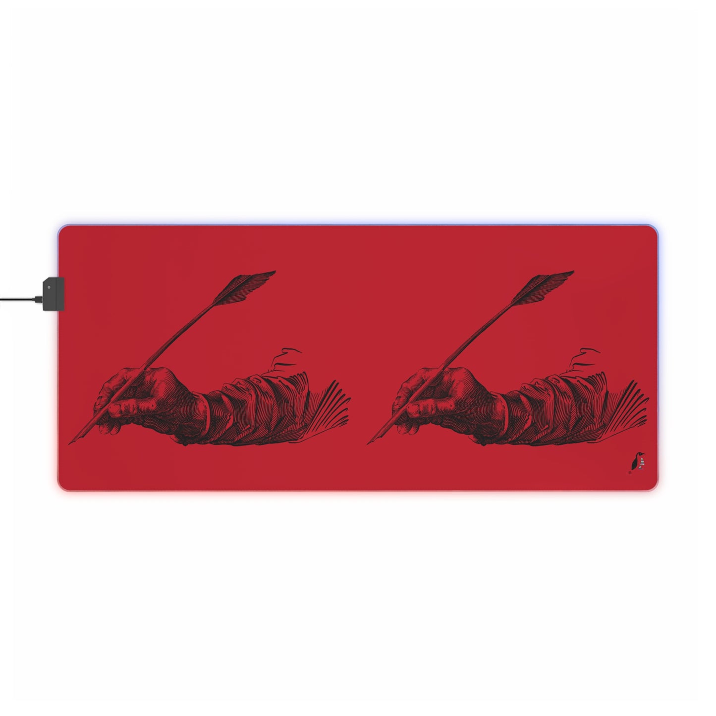 LED Gaming Mouse Pad: Writing Dark Red