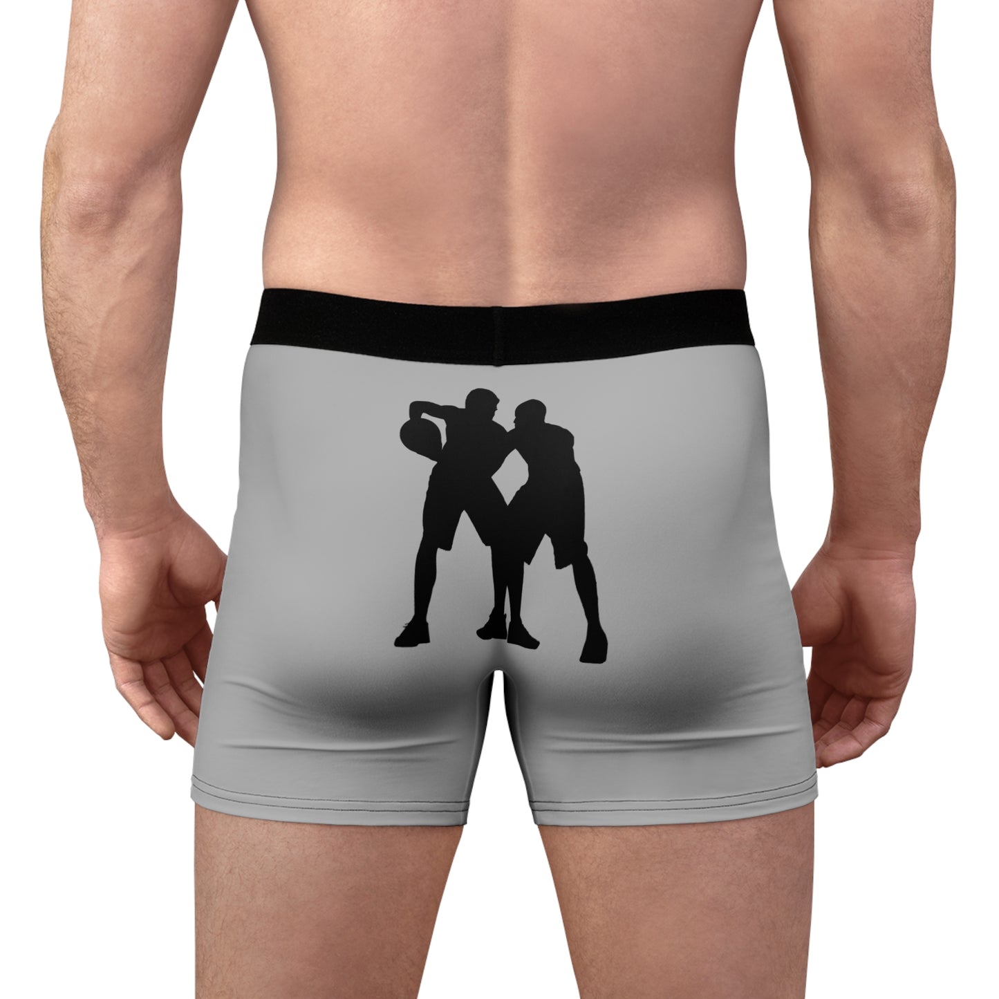 Men's Boxer Briefs: Basketball Lite Grey