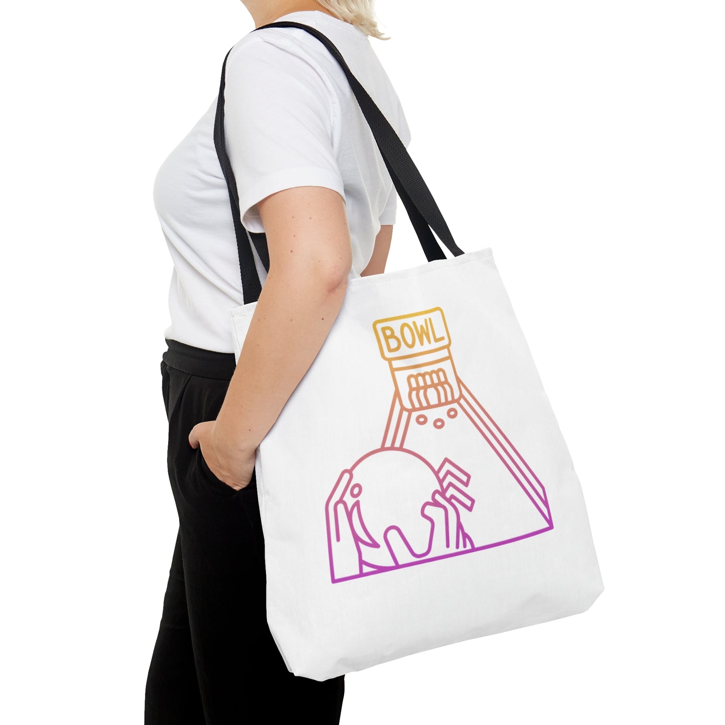 Tote Bag: Bowling White