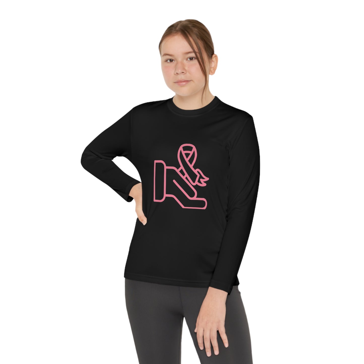 Youth Long Sleeve Competitor Tee: Fight Cancer