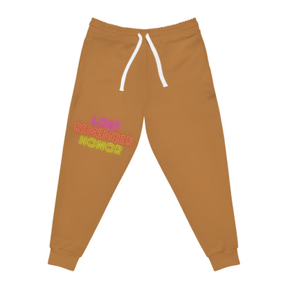 Athletic Joggers: Lost Remember Honor Lite Brown