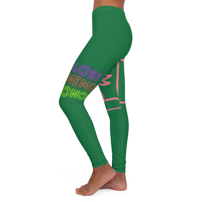 Women's Spandex Leggings: Fight Cancer Dark Green