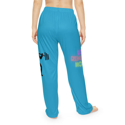 Pambabaeng Pajama Pants: Weightlifting Turquoise 