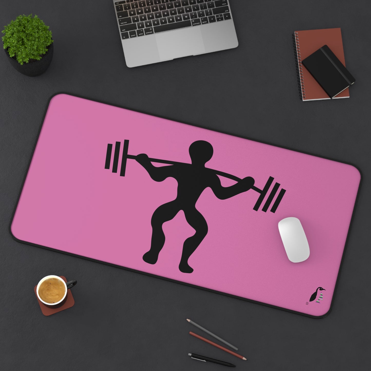 Desk Mat: Weightlifting Lite Pink