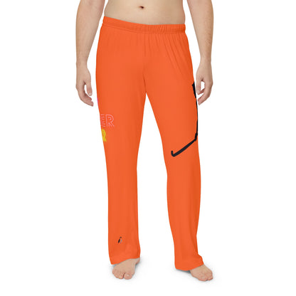 Men's Pajama Pants: Hockey Orange