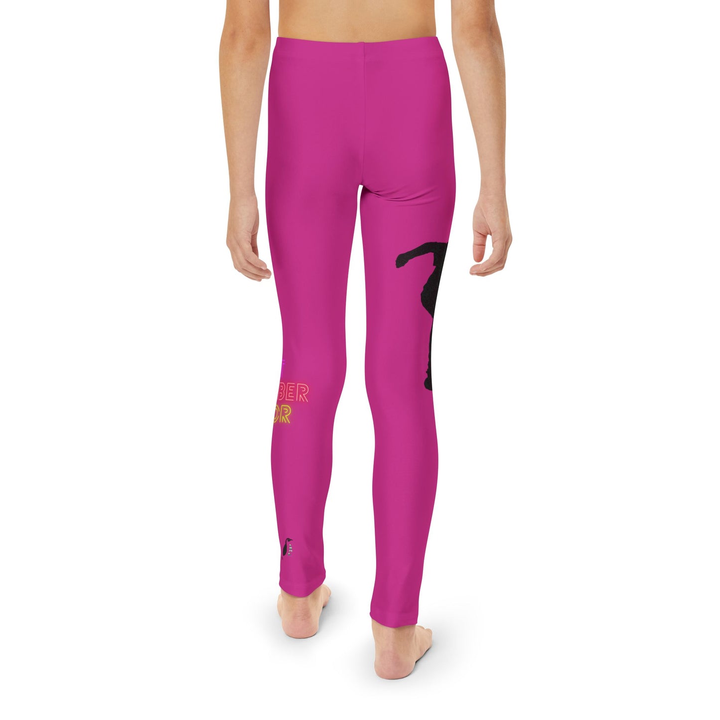 Youth Full-Length Leggings: Skateboarding Pink