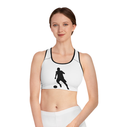 Sports Bra: Soccer White