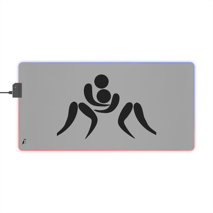 LED Gaming Mouse Pad: Wrestling Lite Grey