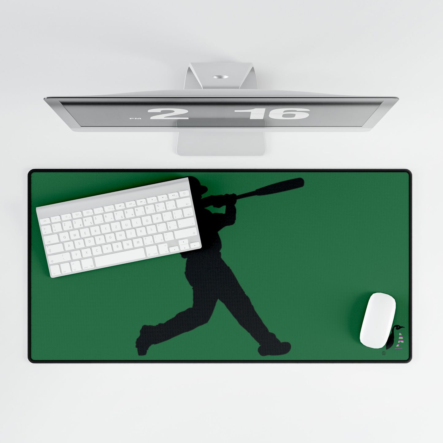 Desk Mats: Baseball Dark Green