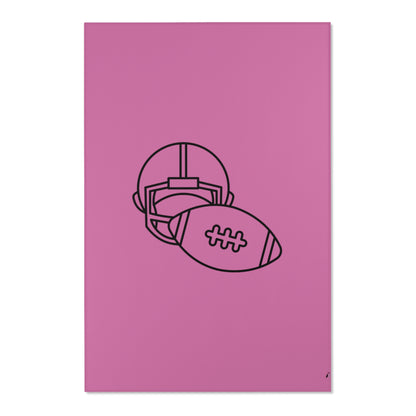 Area Rug (Rectangle): Football Lite Pink