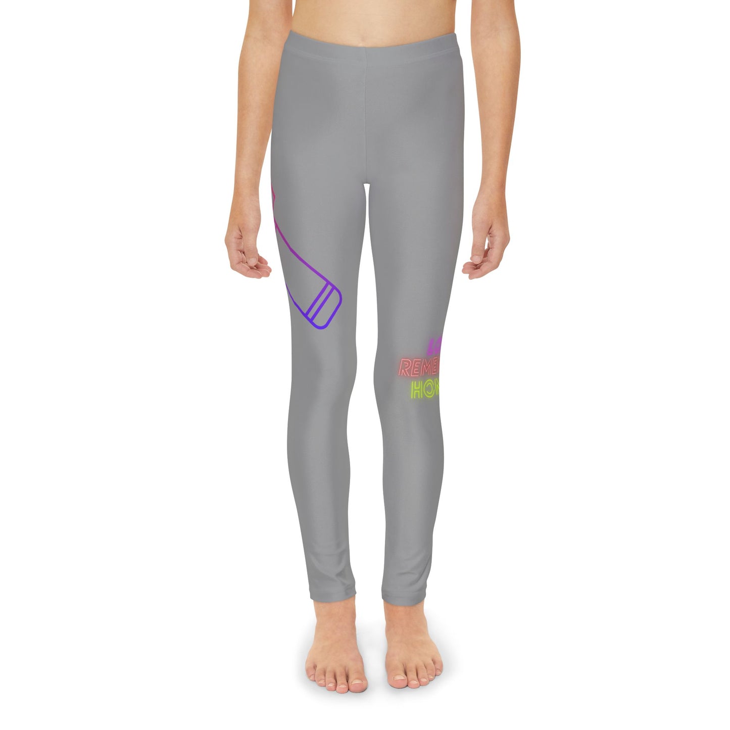 Youth Full-Length Leggings: Music Grey