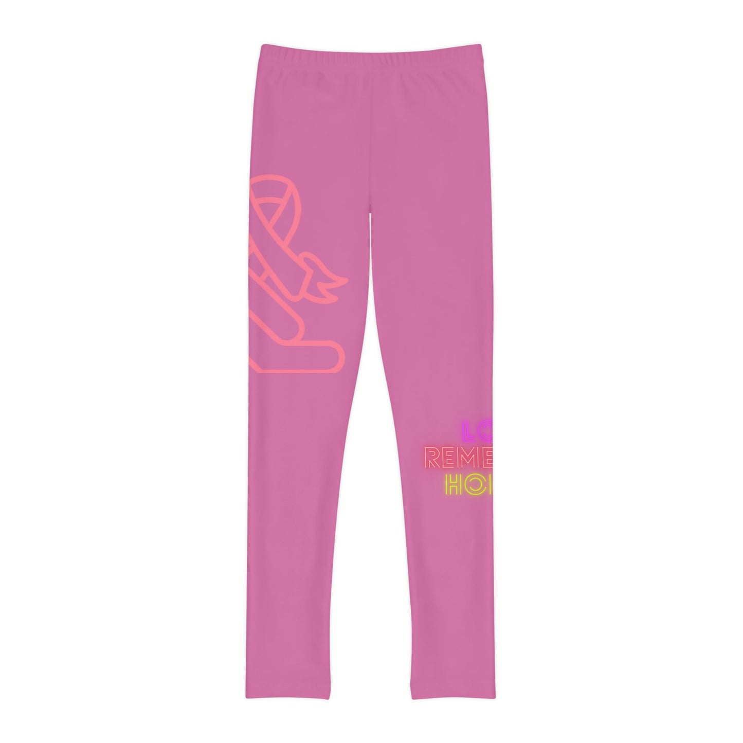 Youth Full-Length Leggings: Fight Cancer Lite Pink