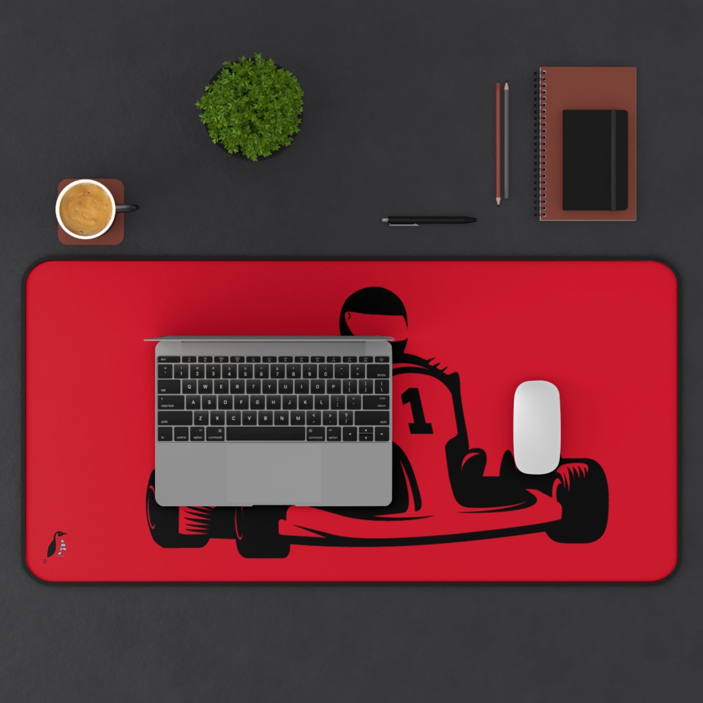 Desk Mat: Racing Dark Red