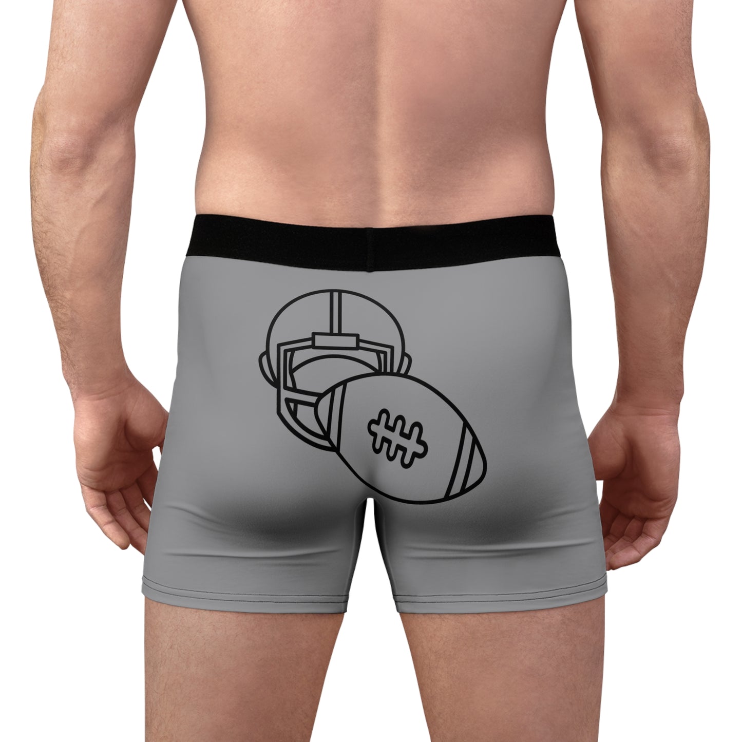 Men's Boxer Briefs Football Grey