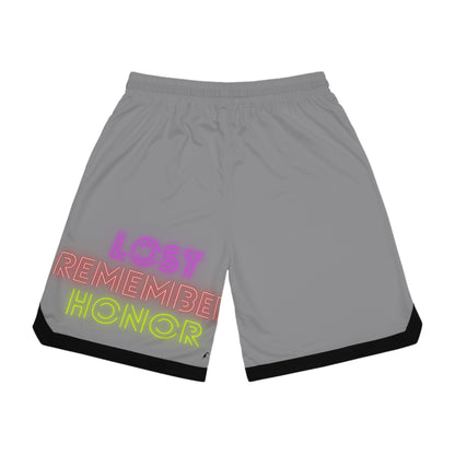 Basketball Rib Shorts: Writing Grey