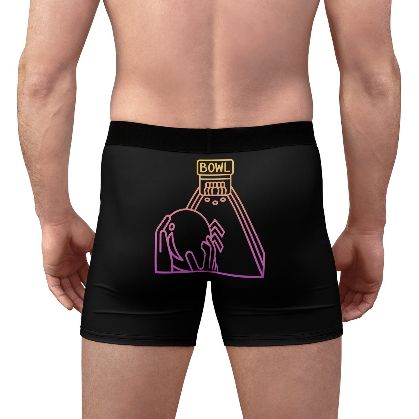 Men's Boxer Briefs: Bowling Black