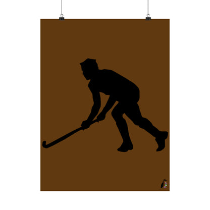 Premium Matte Vertical Posters: Hockey Brown