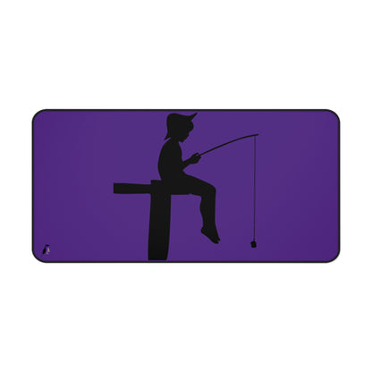 Desk Mat: Fishing Purple