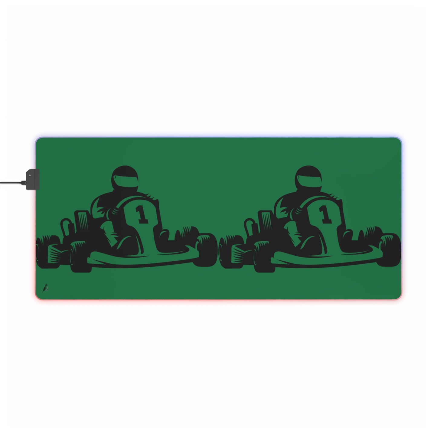 LED Gaming Mouse Pad: Racing Dark Green