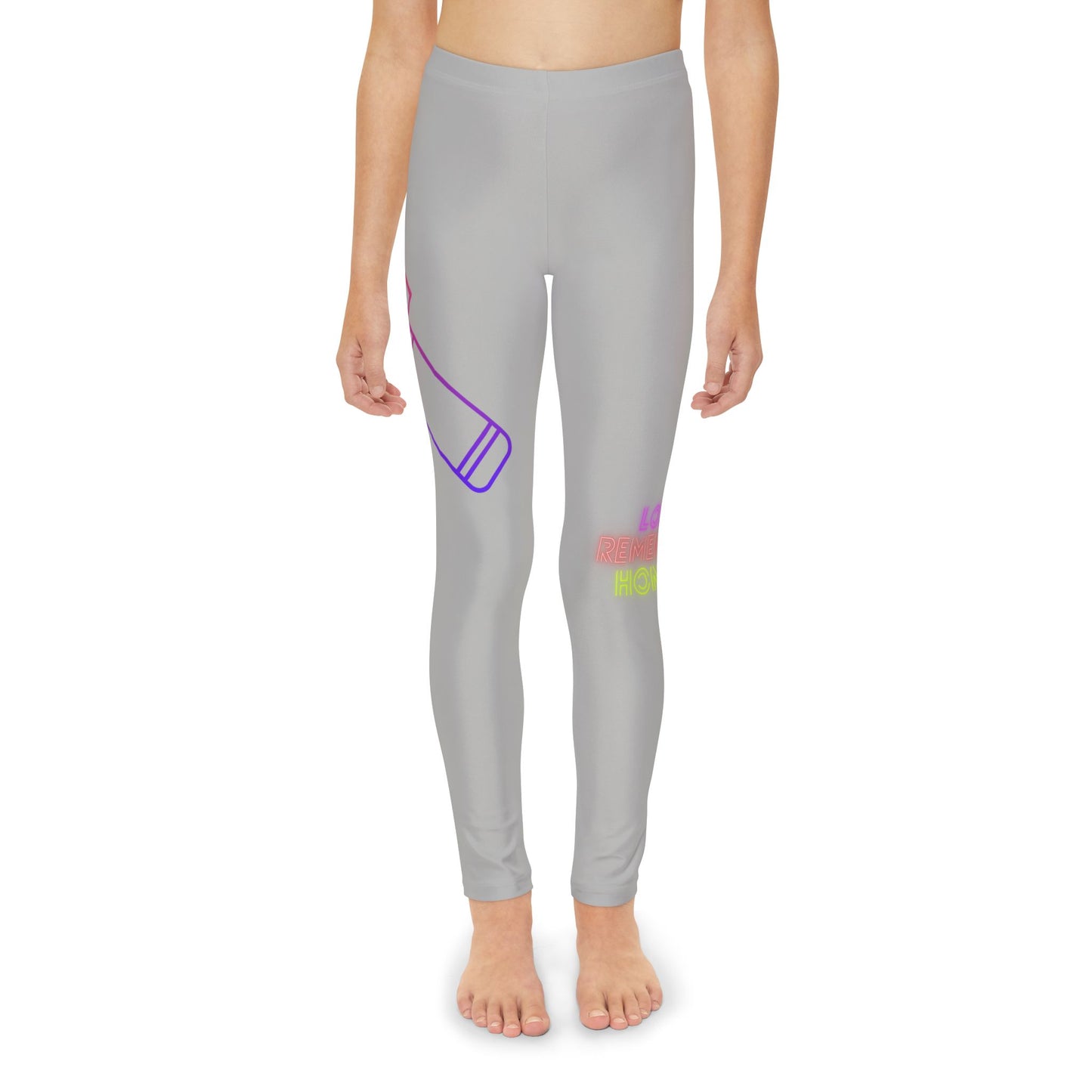 Youth Full-Length Leggings: Music Lite Grey