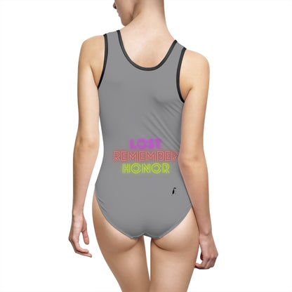 Women's Classic One-Piece Swimsuit: Bowling Grey