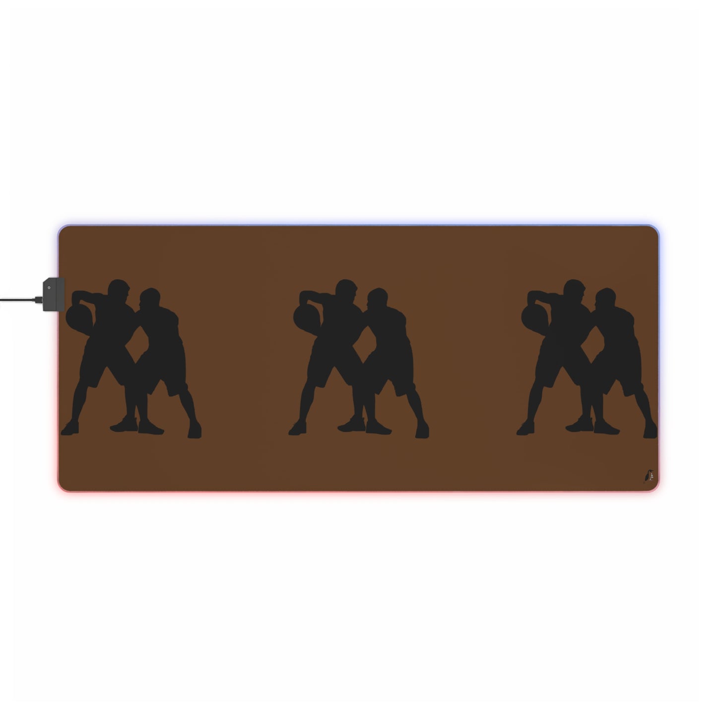 LED Gaming Mouse Pad: Basketball Brown