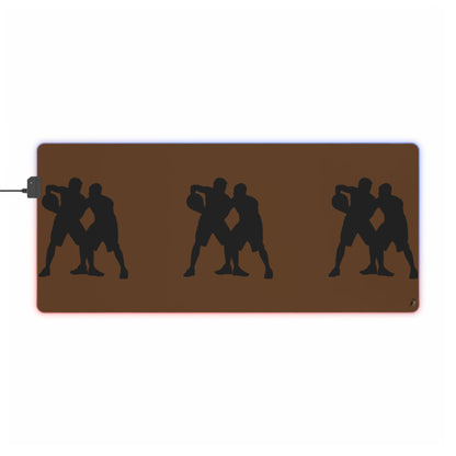 LED Gaming Mouse Pad: Basketball Brown