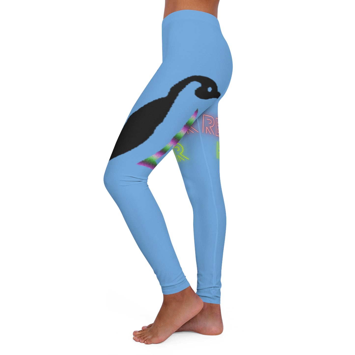 Women's Spandex Leggings: Lost Remember Honor Lite Blue