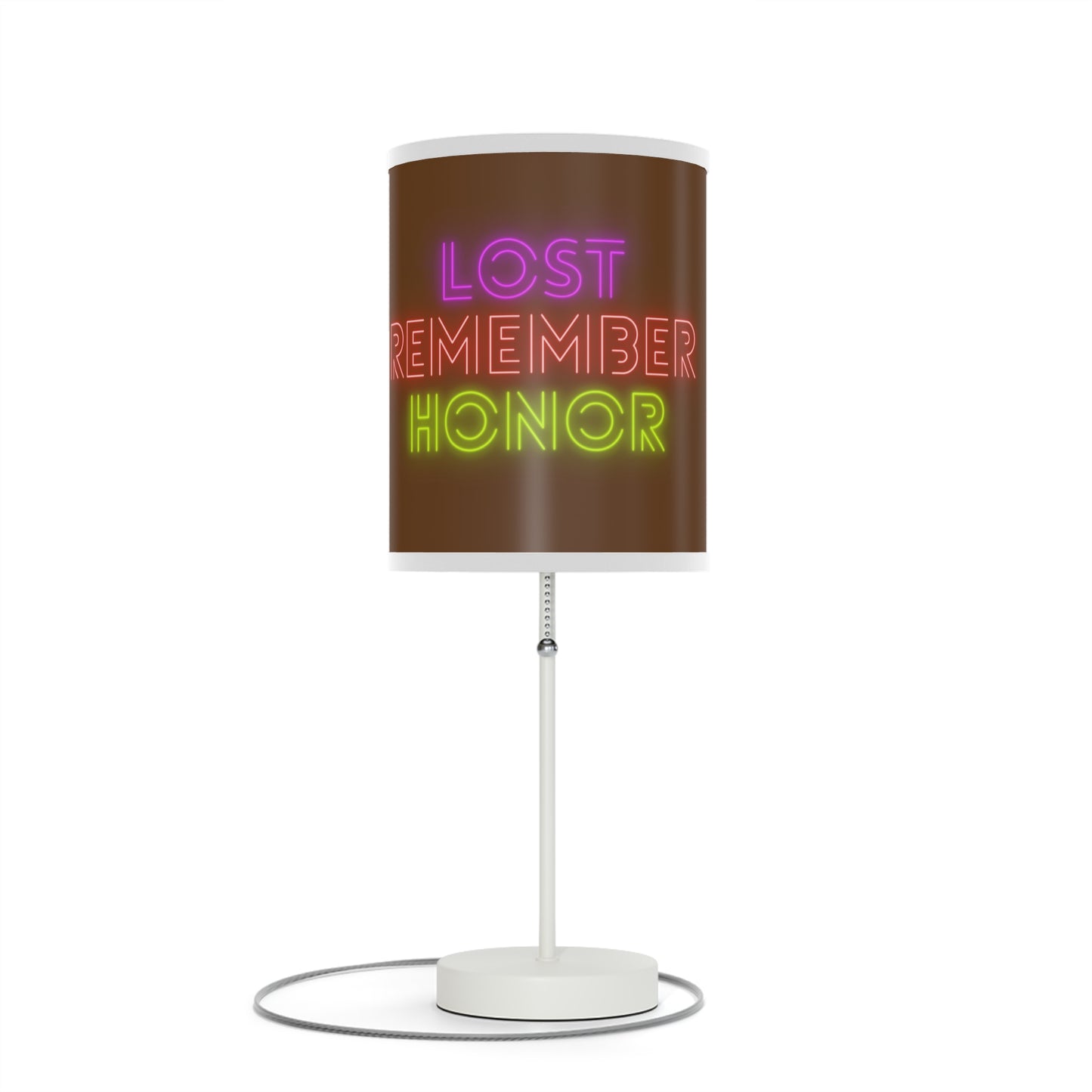 Lamp on a Stand, US|CA plug: Lost Remember Honor Brown