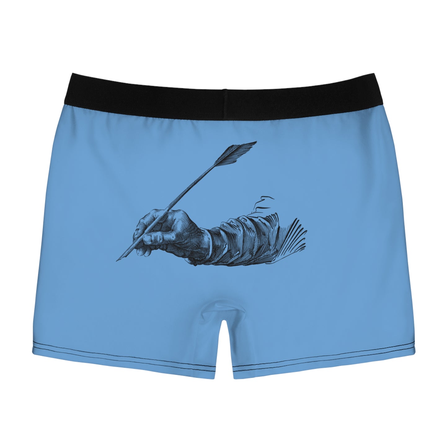 Men's Boxer Briefs: Writing Lite Blue