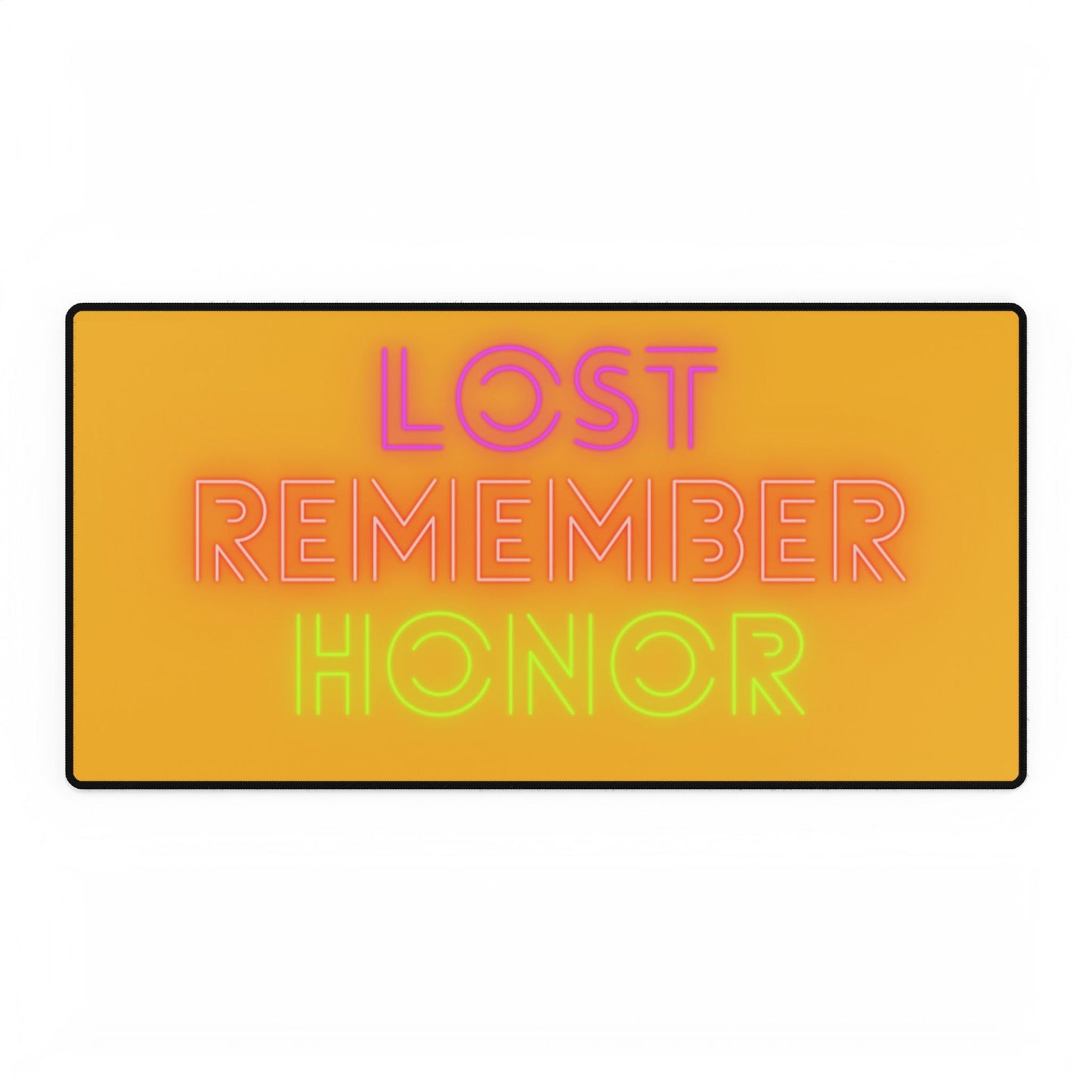 Desk Mats: Lost Remember Honor Yellow