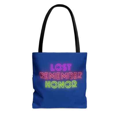 Tote Bag: Lost Remember Honor Dark Blue