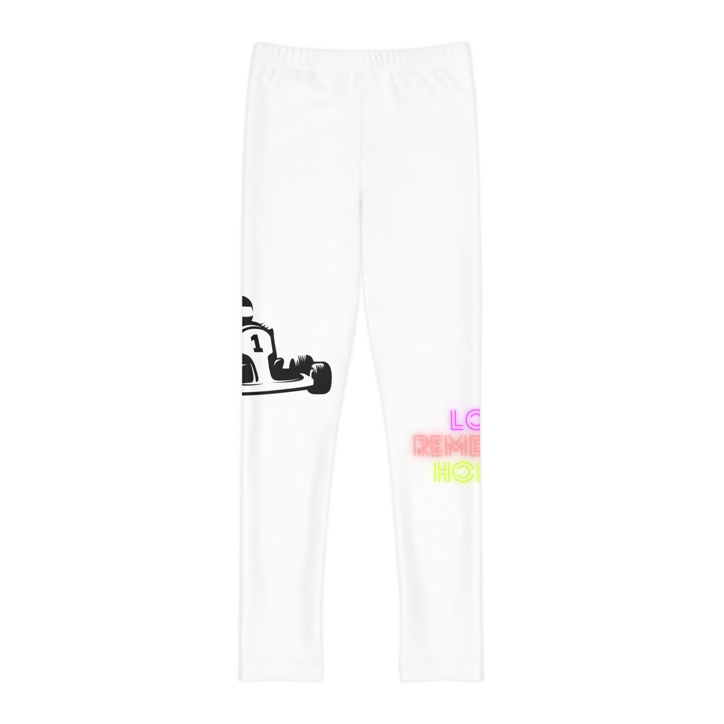 Youth Full-Length Leggings: Racing White