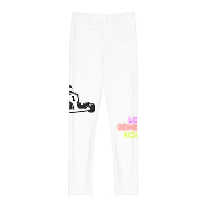 Youth Full-Length Leggings: Racing White