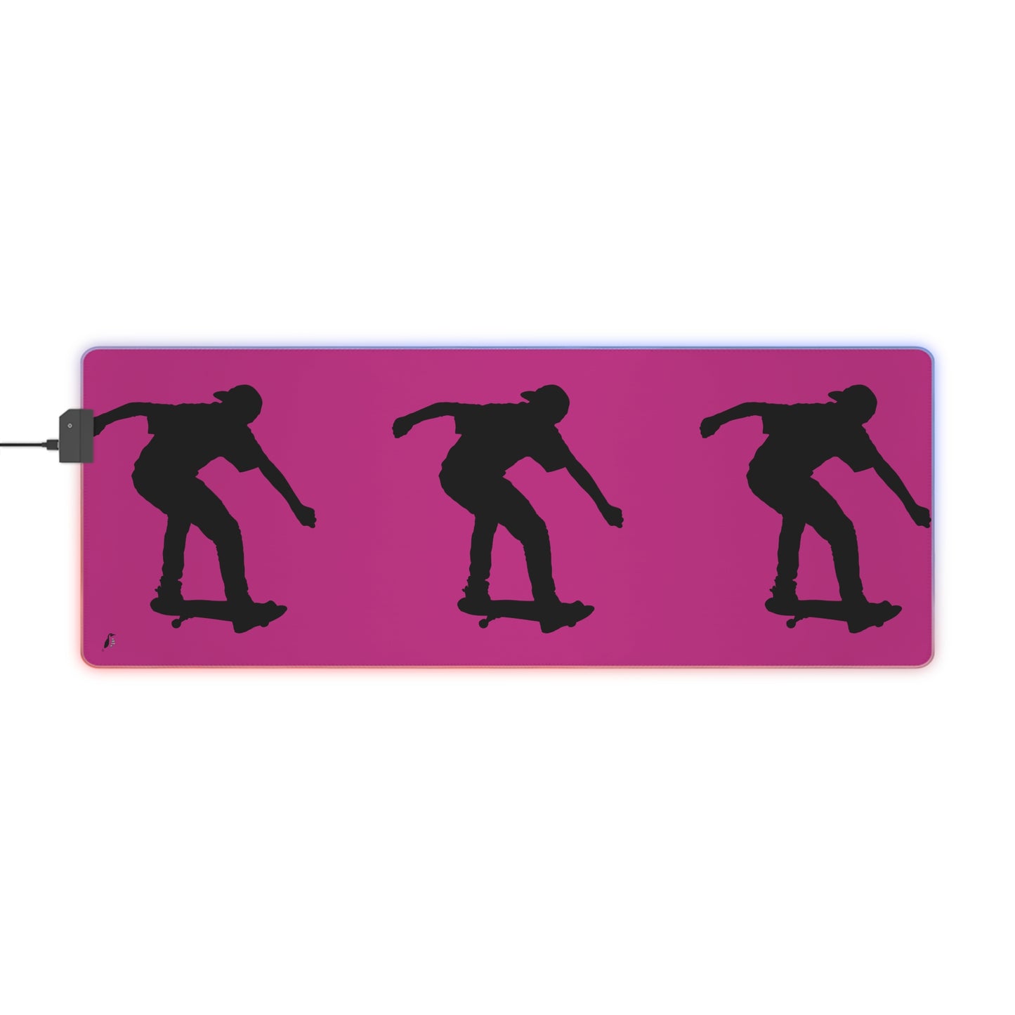 LED Gaming Mouse Pad: Skateboarding Pink