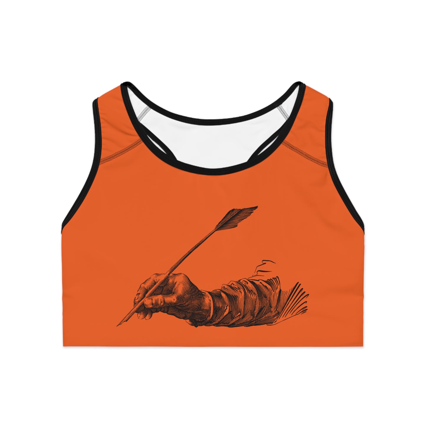 Sports Bra: Writing Orange