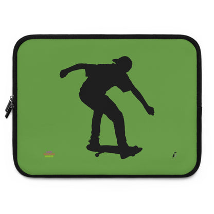 Laptop Sleeve: Skateboarding Green