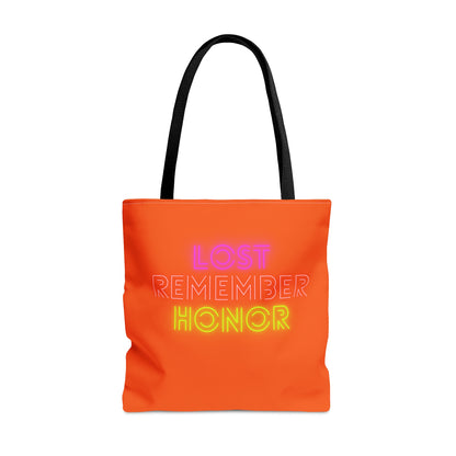 Tote Bag: Lost Remember Honor Orange