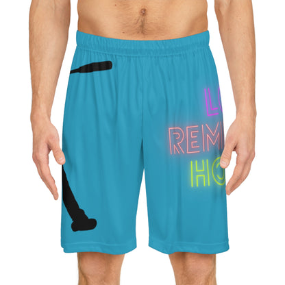 Mga Short sa Basketbol: Baseball Turquoise 