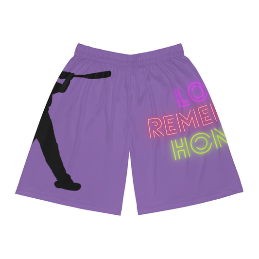 Basketball Shorts: Baseball Lite Purple