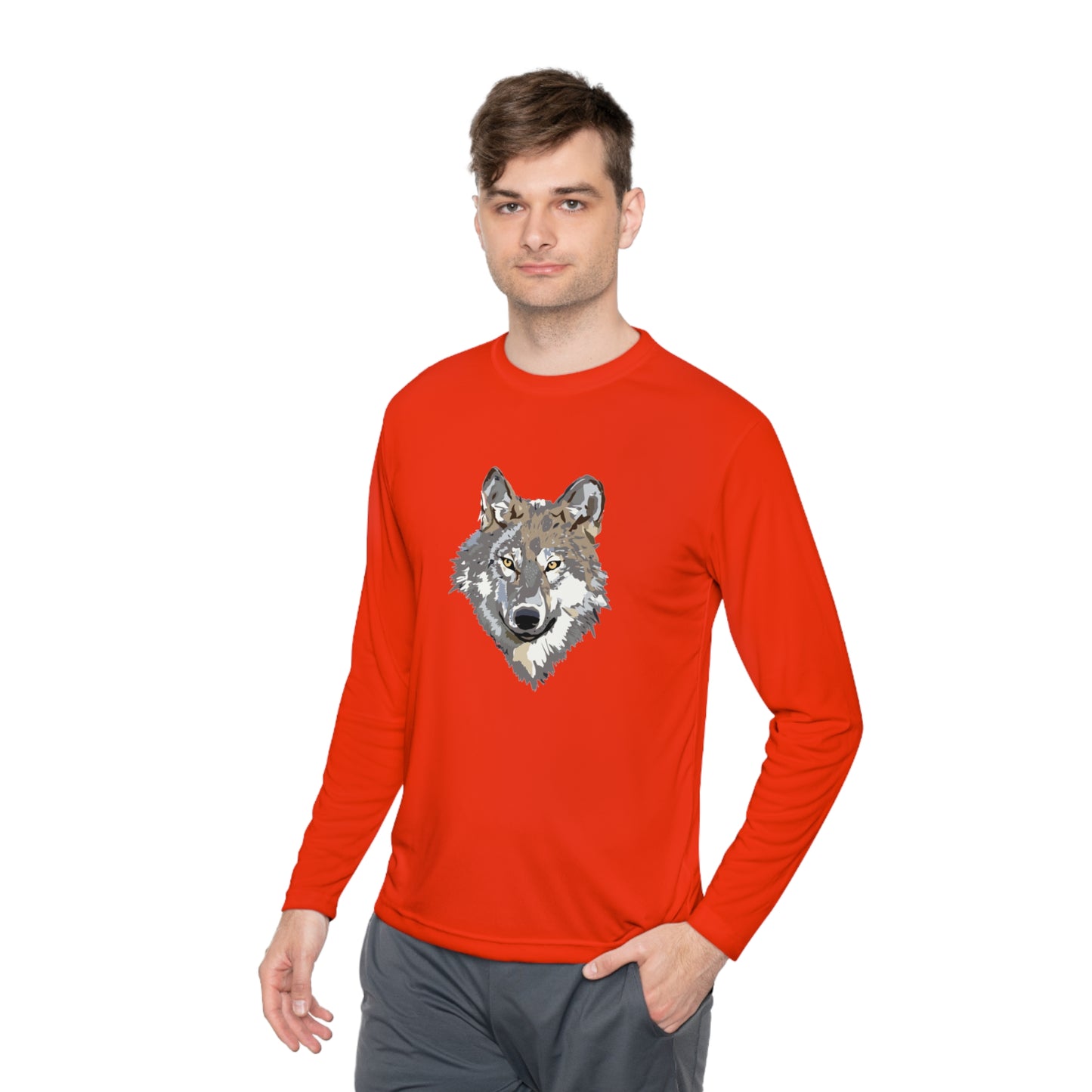 Lightweight Long Sleeve Tee: Wolves #1